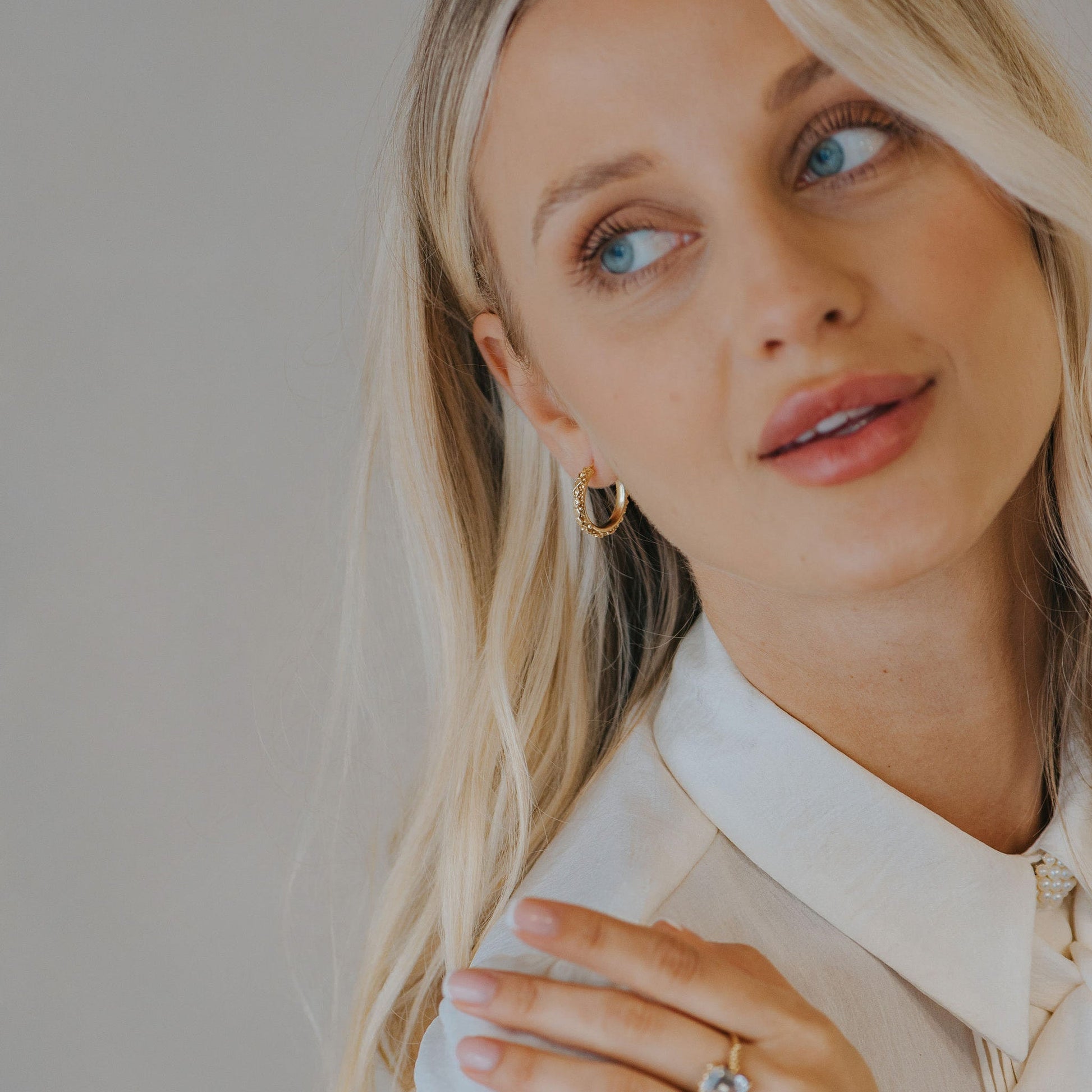 Gold Hebe Hoop Earrings