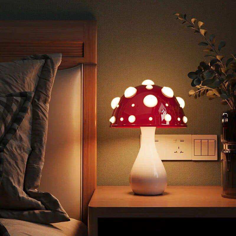 Mushroom Table Lamp with Dimmable LED Light