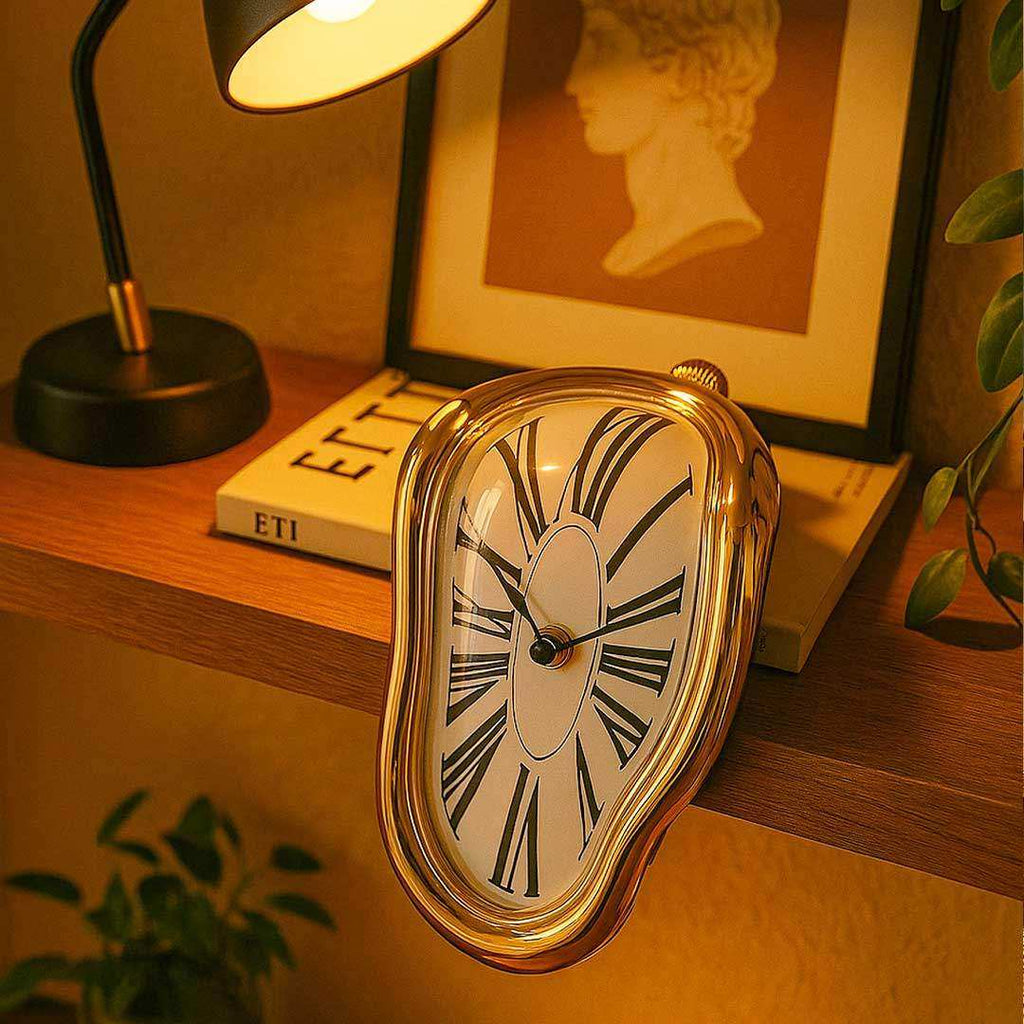 Melting Clock Surreal Art Timepiece