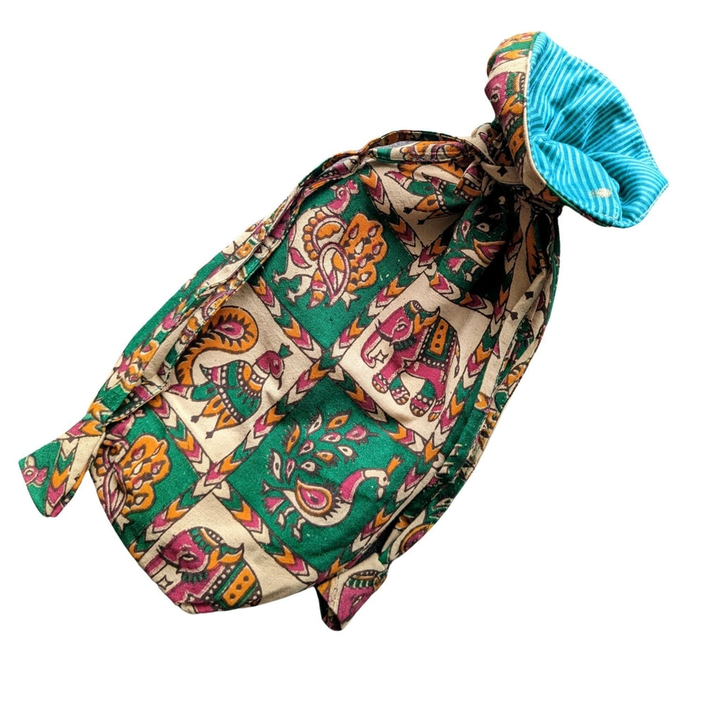 Reusable Kalamkari Cotton Bottle Gift Bag
