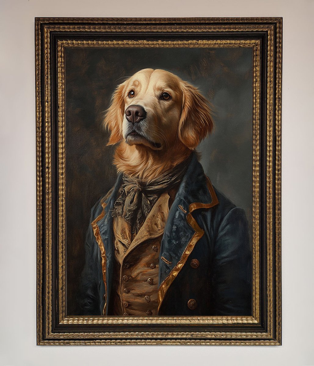 Golden Retriever Renaissance Framed Wall Art