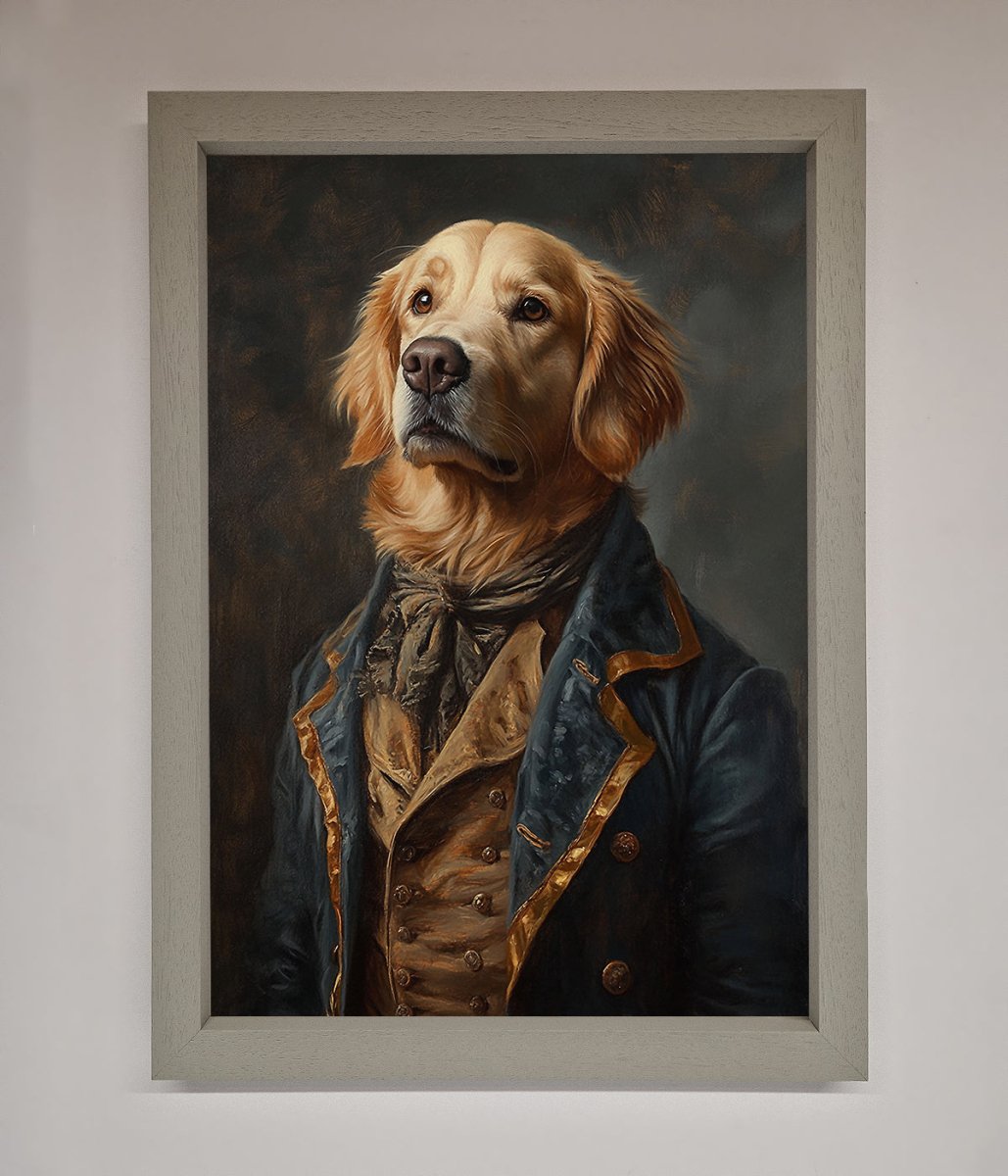 Golden Retriever Renaissance Framed Wall Art