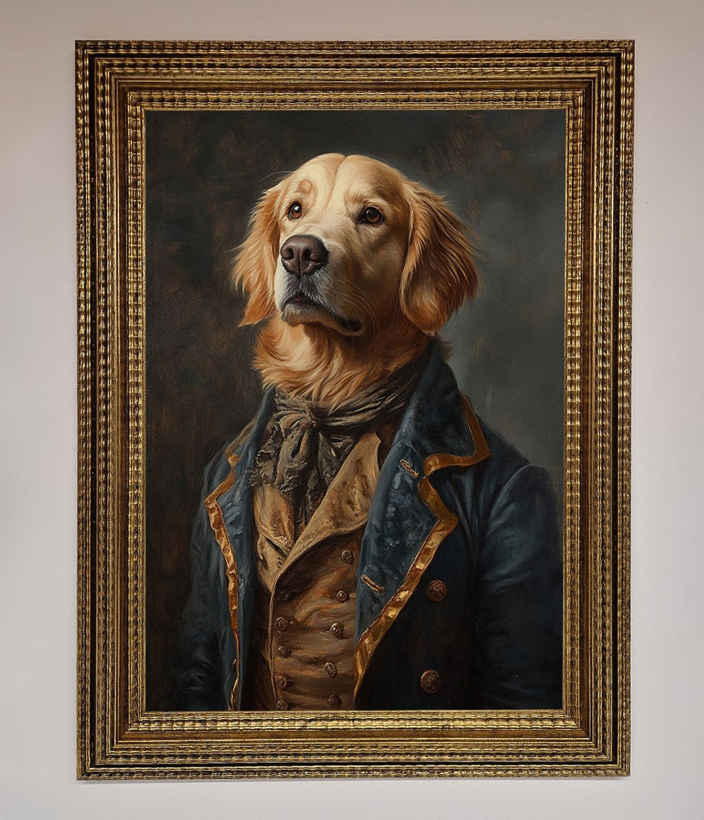 Golden Retriever Renaissance Framed Wall Art