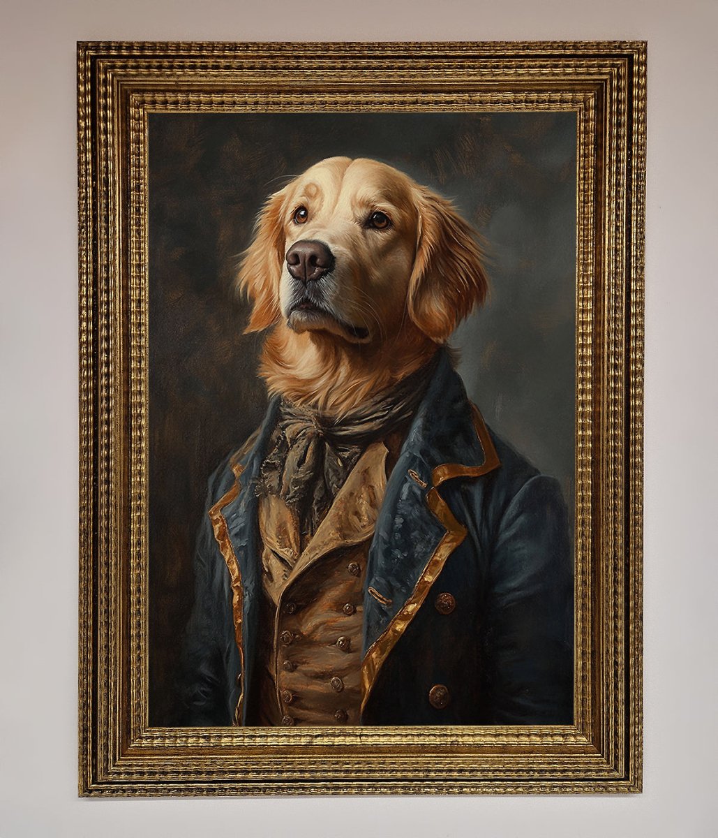Golden Retriever Renaissance Framed Wall Art