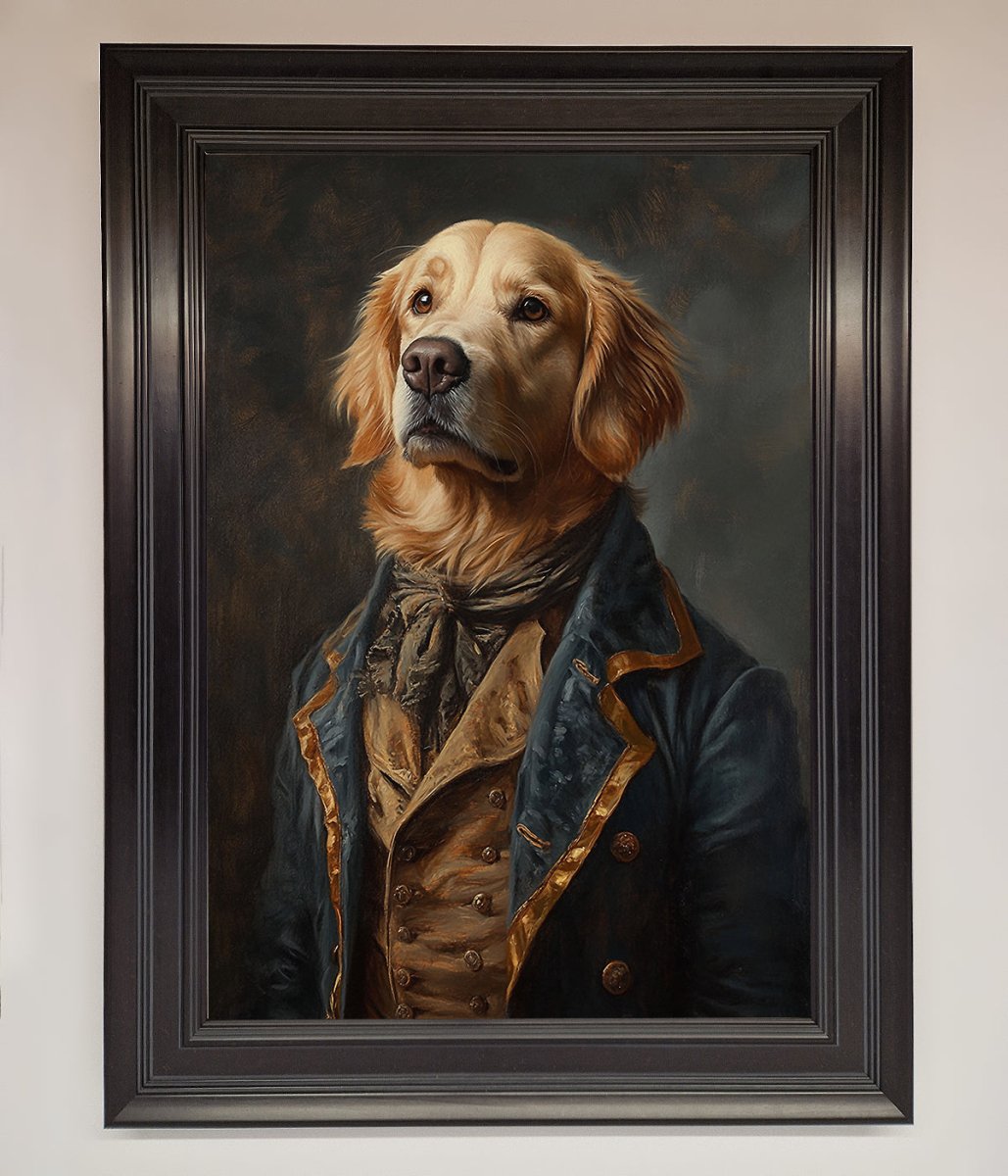 Golden Retriever Renaissance Framed Wall Art