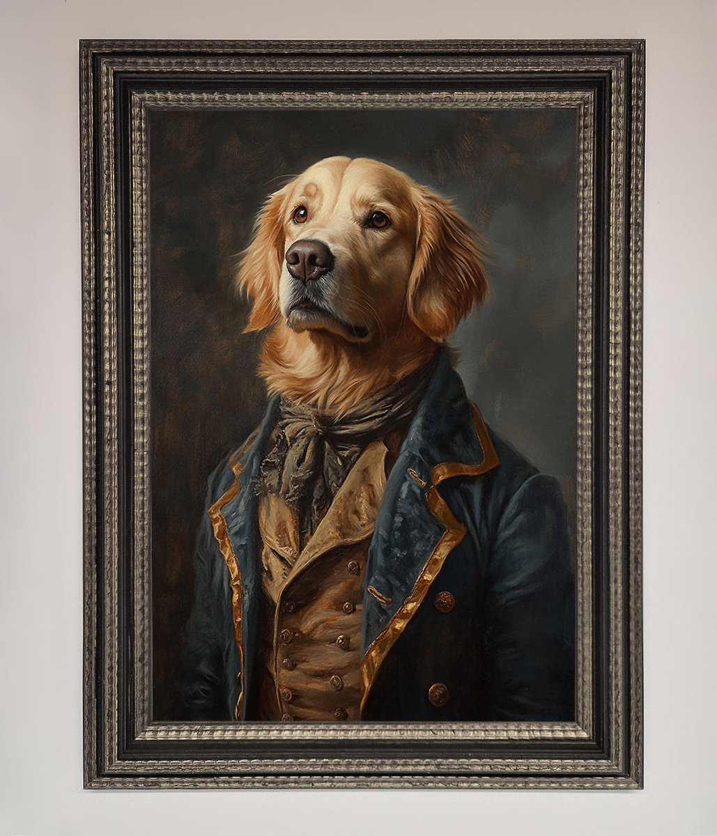 Golden Retriever Renaissance Framed Wall Art