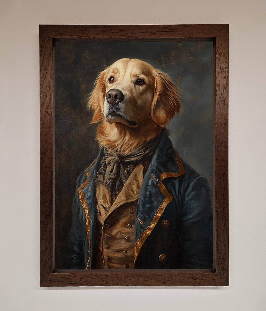 Golden Retriever Renaissance Framed Wall Art