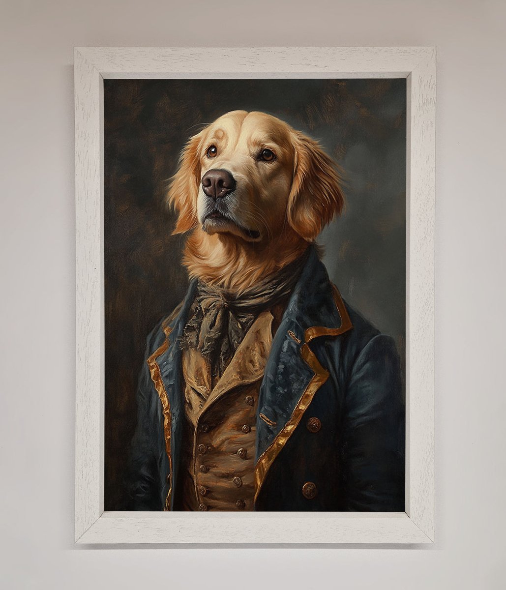 Golden Retriever Renaissance Framed Wall Art