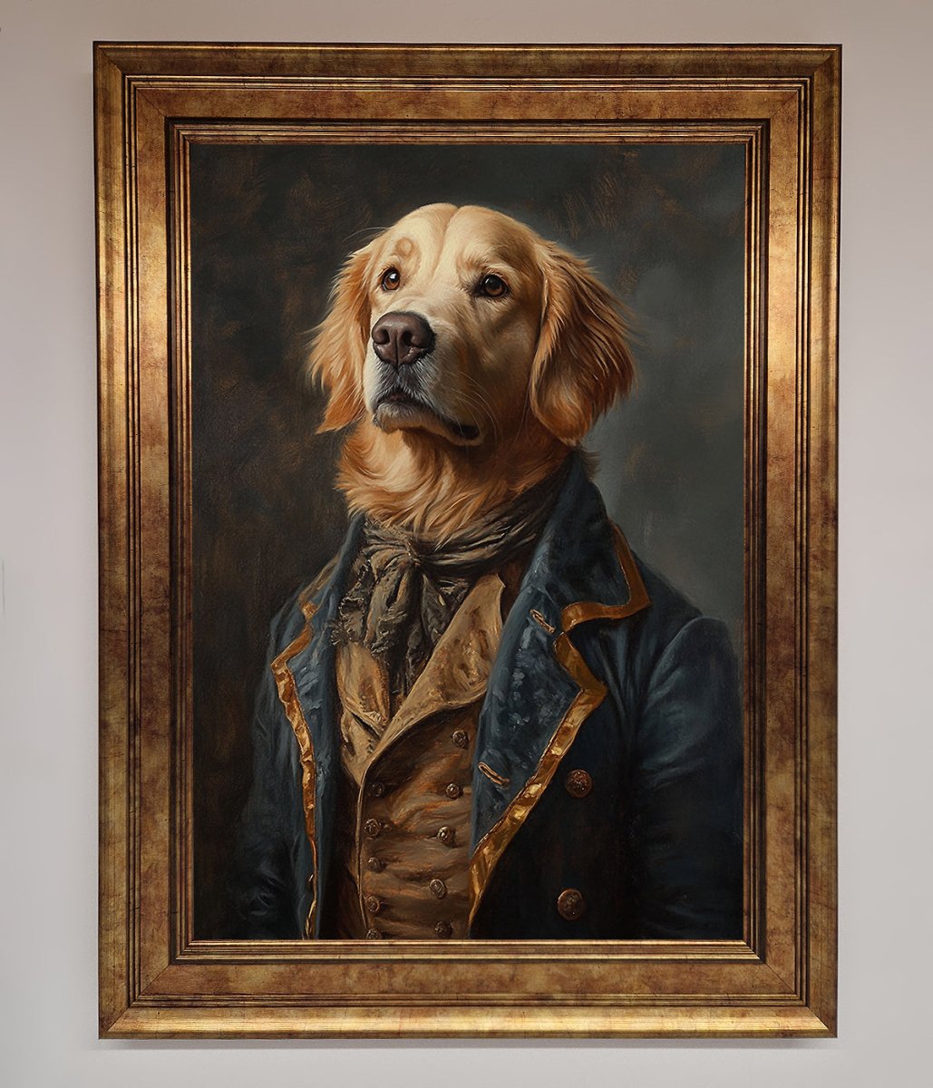 Golden Retriever Renaissance Framed Wall Art