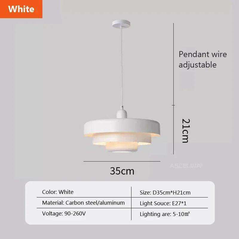 Retro Pendant Light in White, Green and Orange