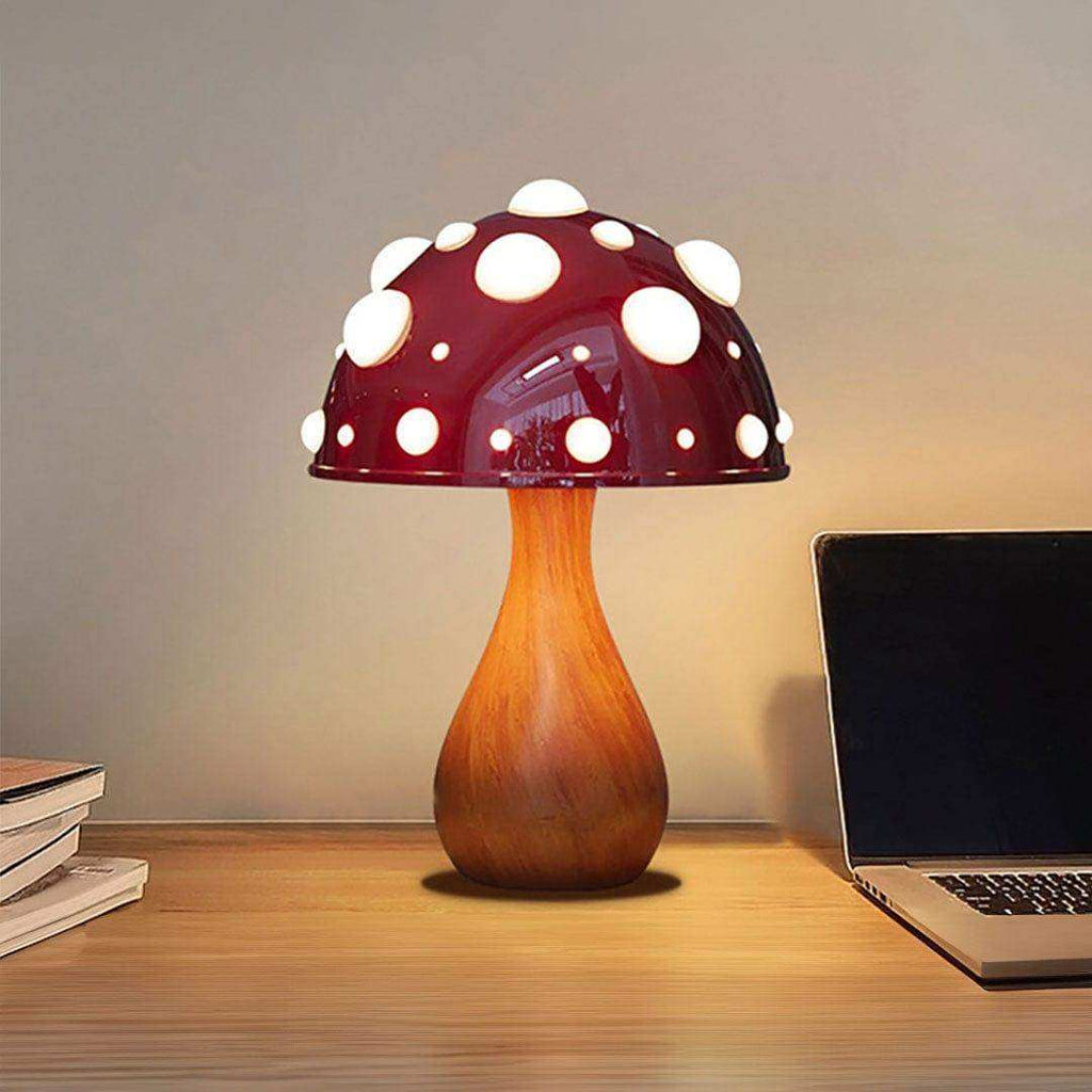 Shiitake Mushroom Table Lamp with Dimmable LED