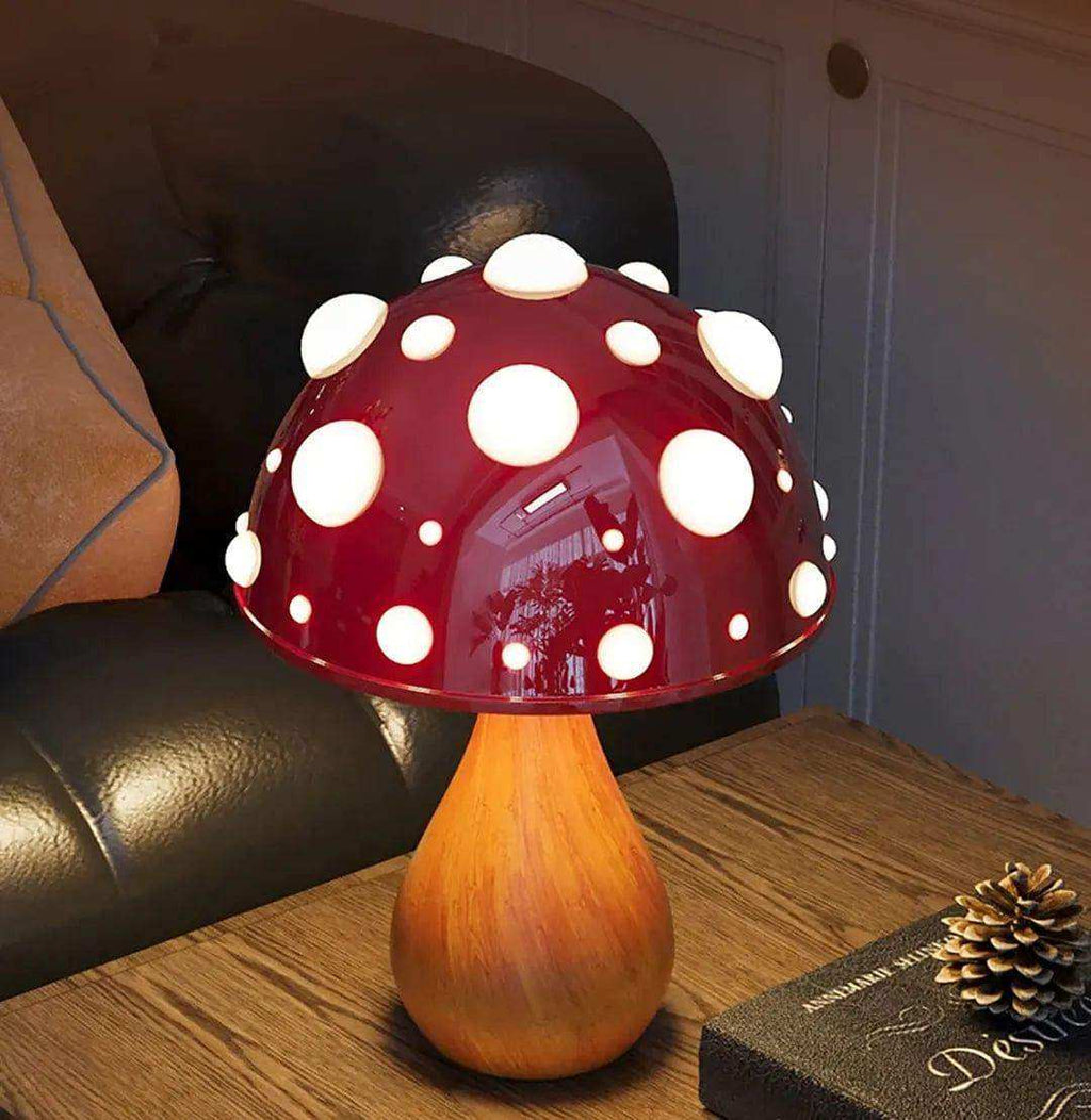 Shiitake Mushroom Table Lamp with Dimmable LED