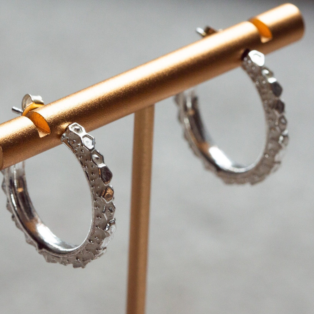 Silver Hebe Hoops Earrings