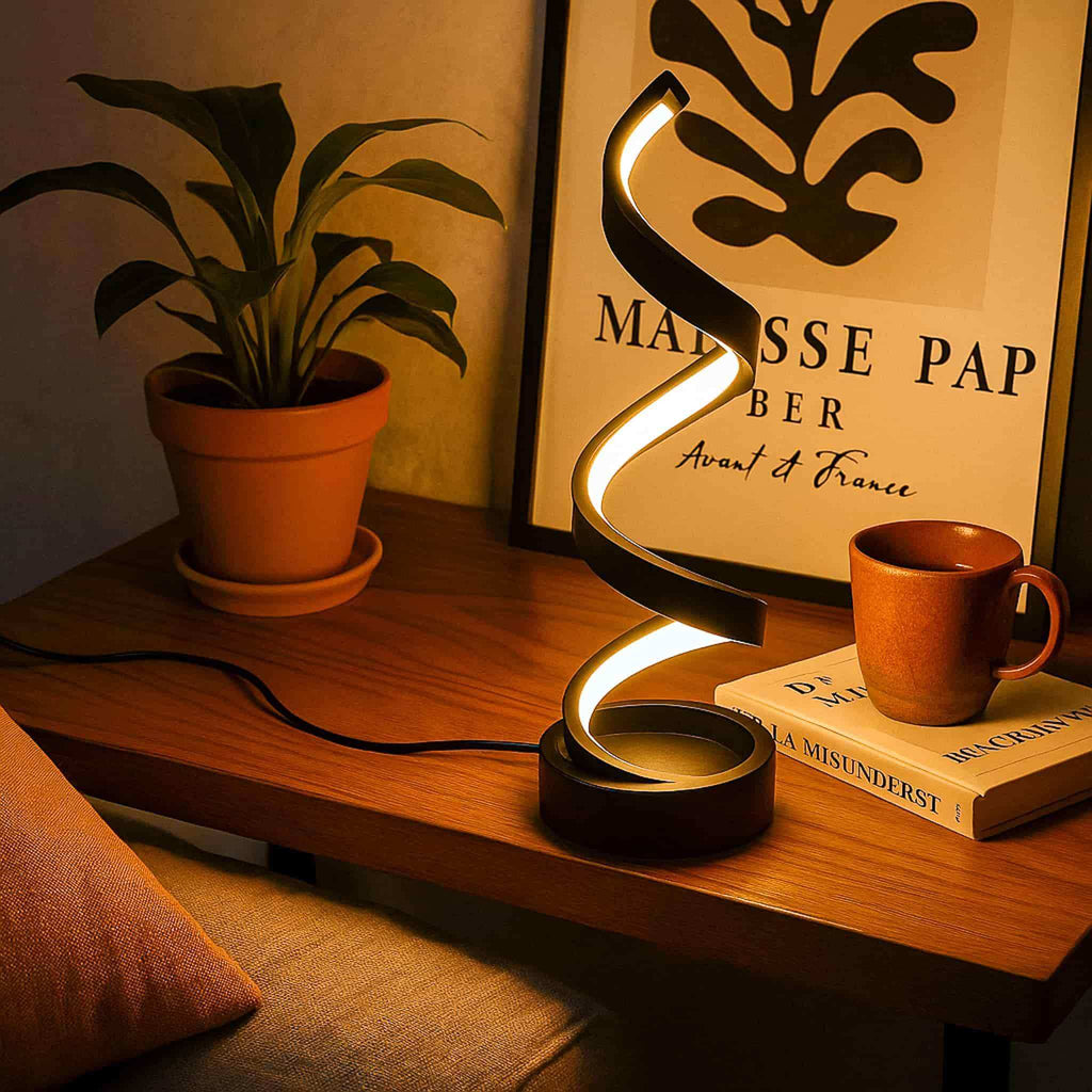 Spiral Table Lamp with LED