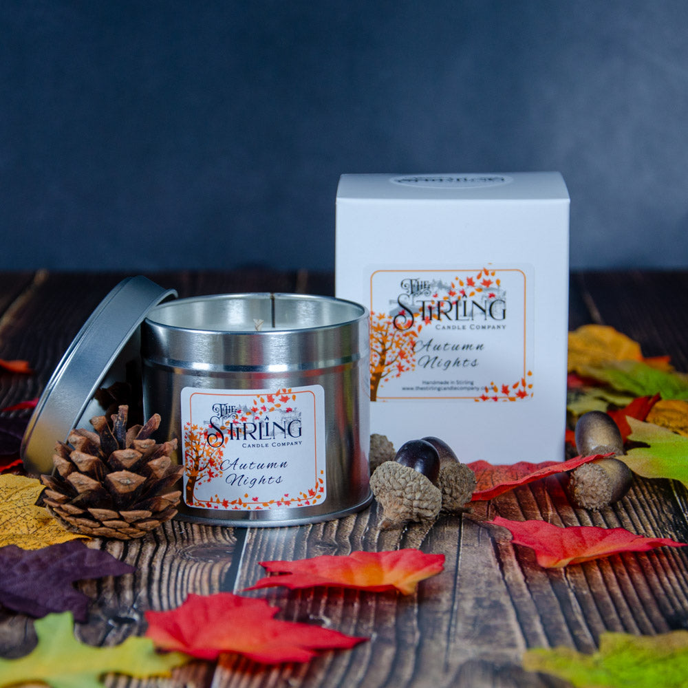Autumn Nights Travel Tin Candle