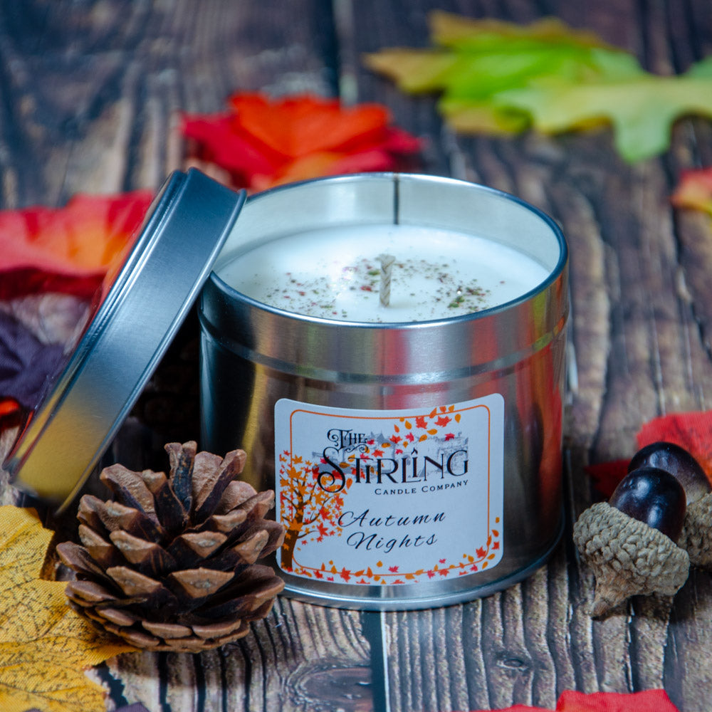 Autumn Nights Travel Tin Candle