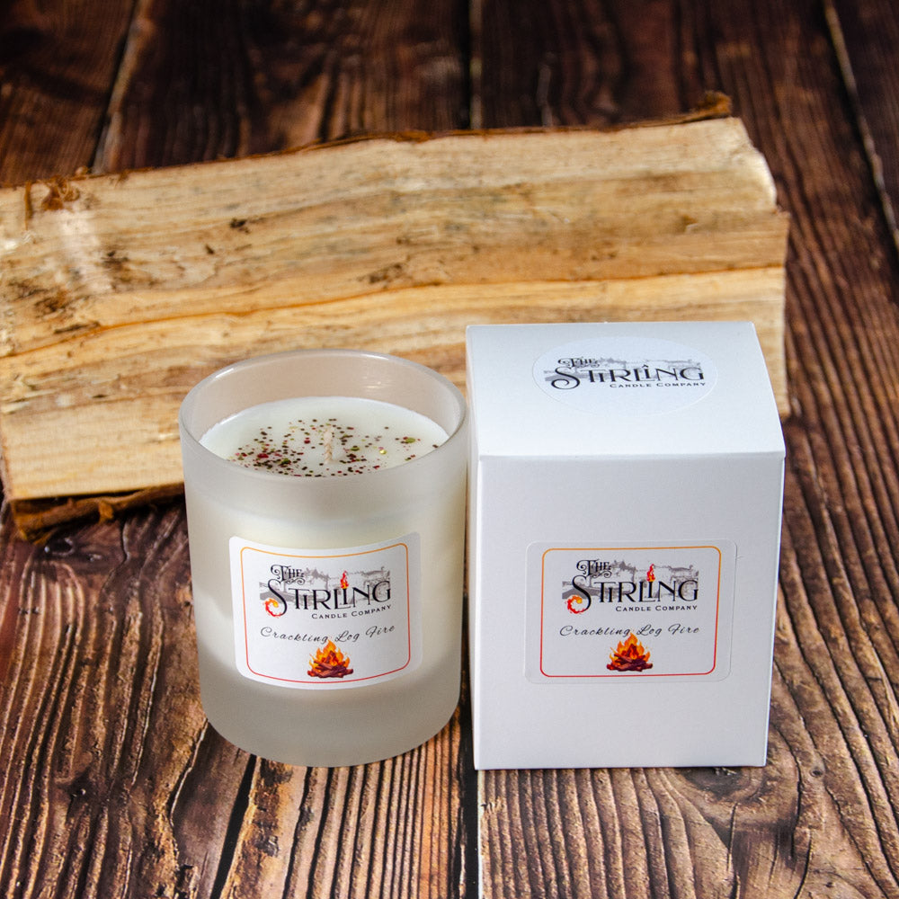 Crackling Log Fire Medium Candle