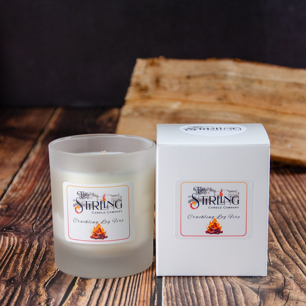 Crackling Log Fire Medium Candle