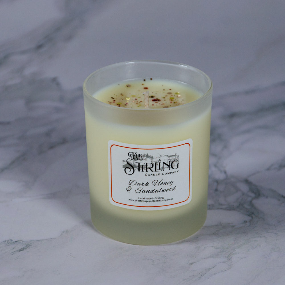 Dark Honey and Sandalwood Medium Candle