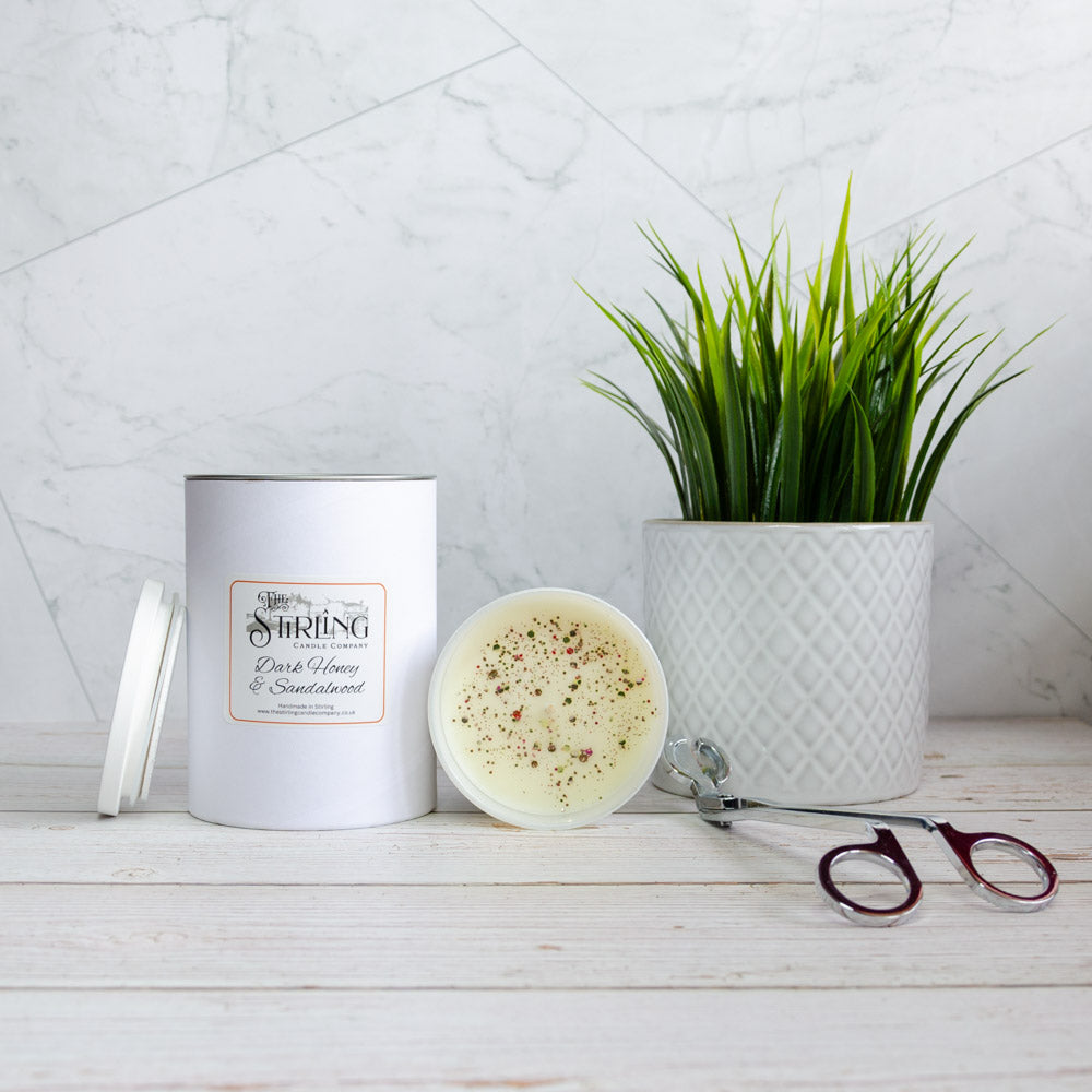 Dark Honey and Sandalwood Large Candle