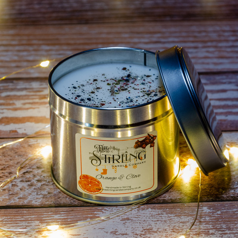 Orange and Clove Travel Tin Candle Cotton Wick