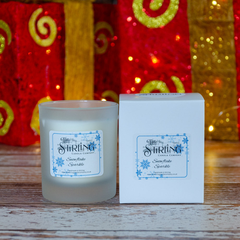 Snowflake Sparkle Medium Candle