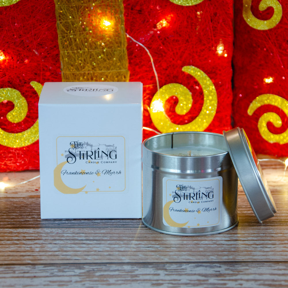 Frankincense and Myrrh Travel Tin Candle