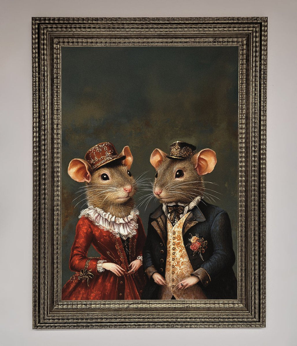 Victorian Mice Framed Poster
