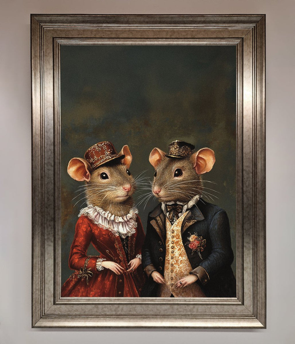 Victorian Mice Framed Poster