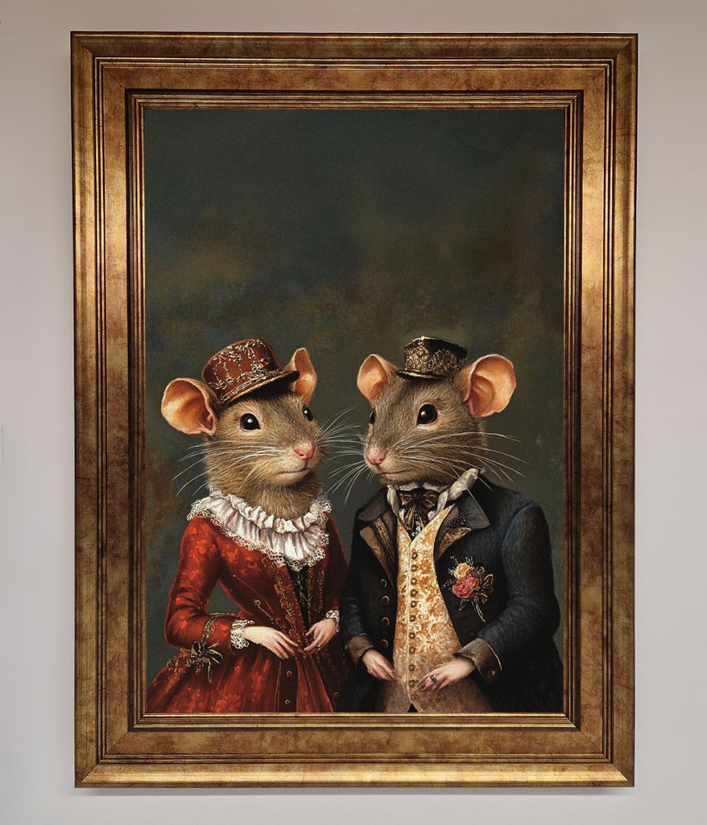 Victorian Mice Framed Poster