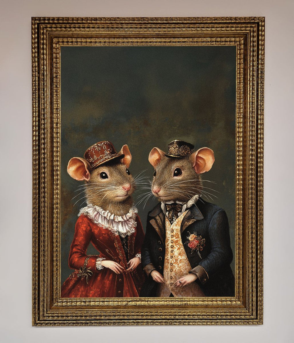 Victorian Mice Framed Poster