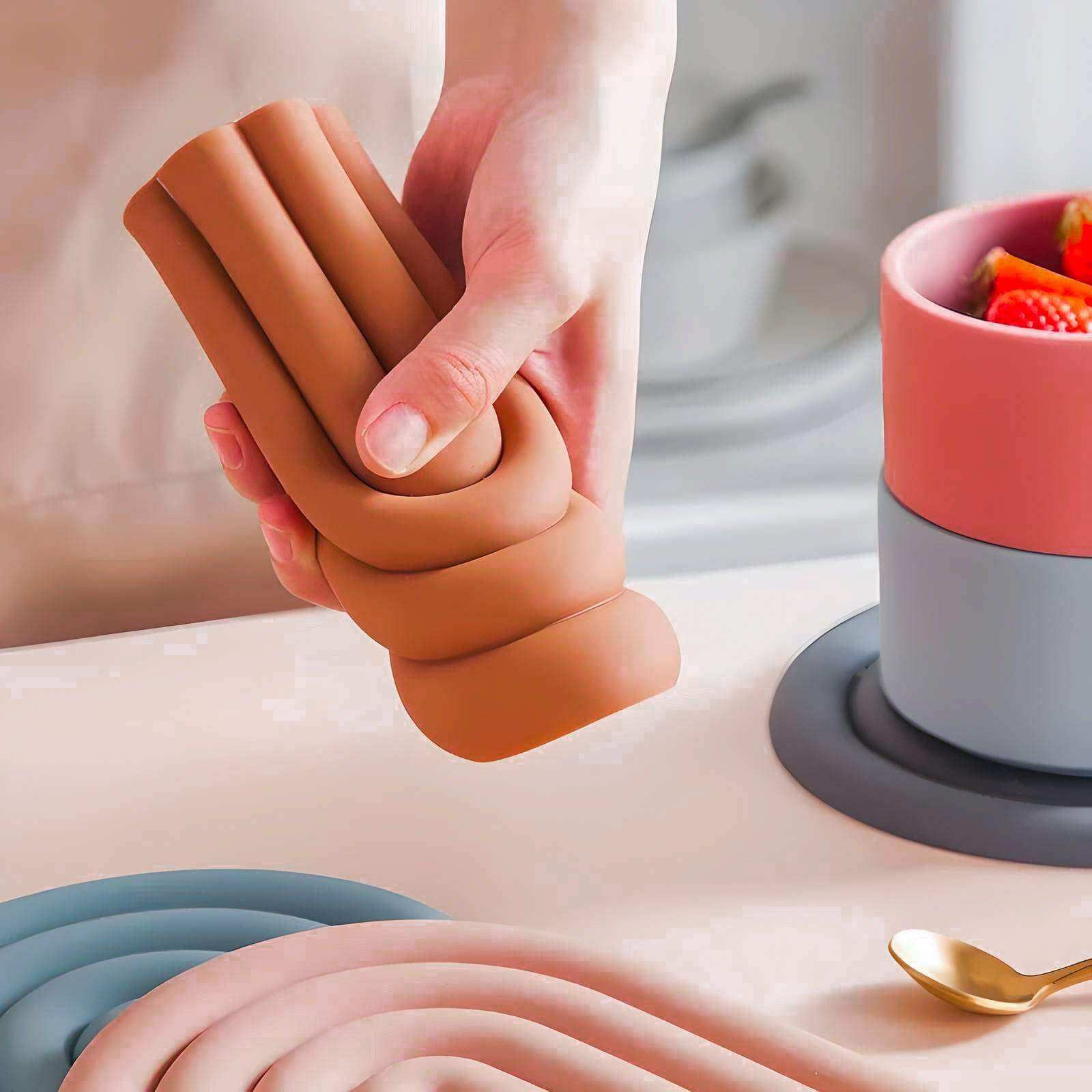 Wavy Rainbow Silicone Table Placemat