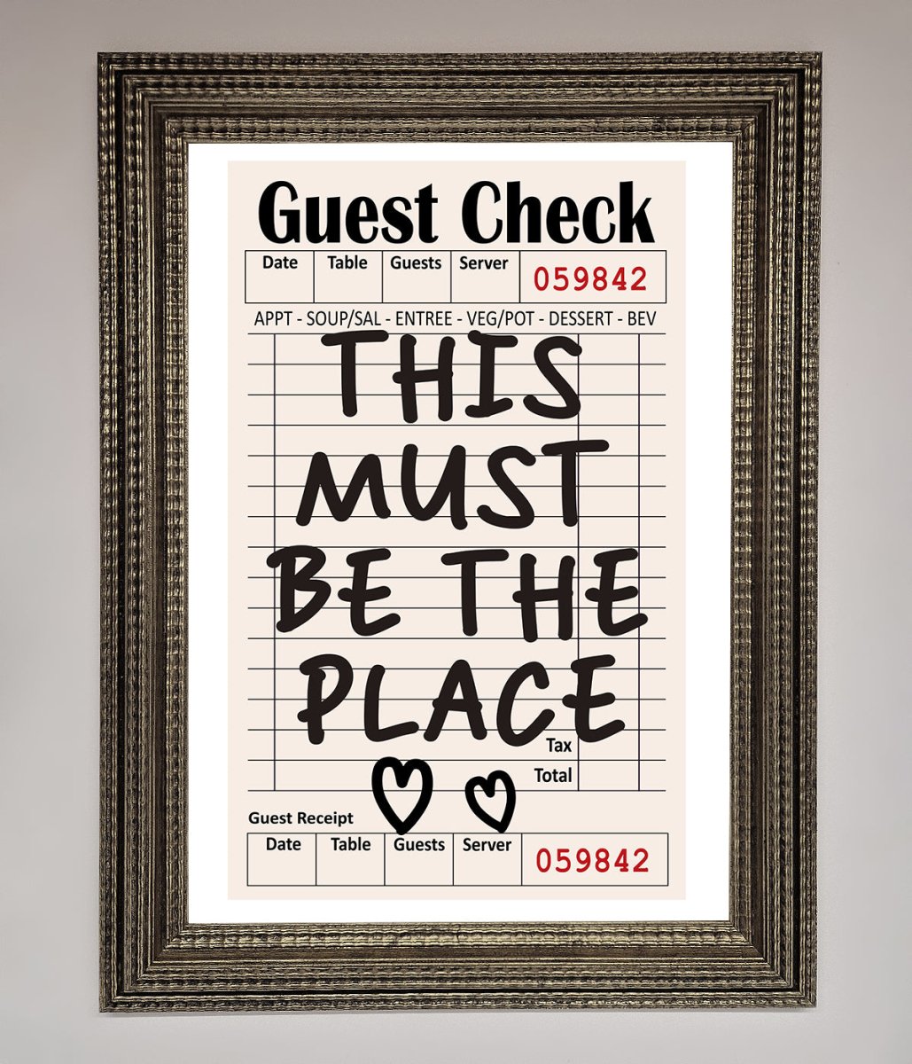 This Must Be The Place Beige Framed Wall Art
