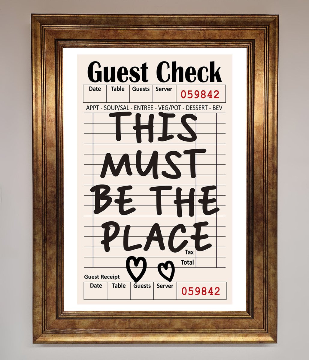 This Must Be The Place Beige Framed Wall Art