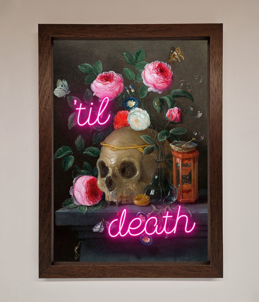 Til Death Skull Framed Wall Art