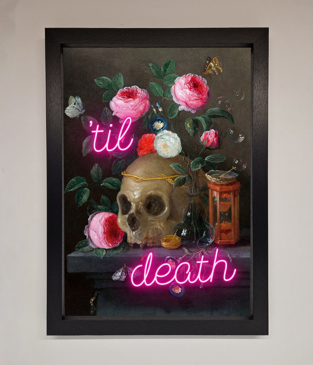 Til Death Skull Framed Wall Art