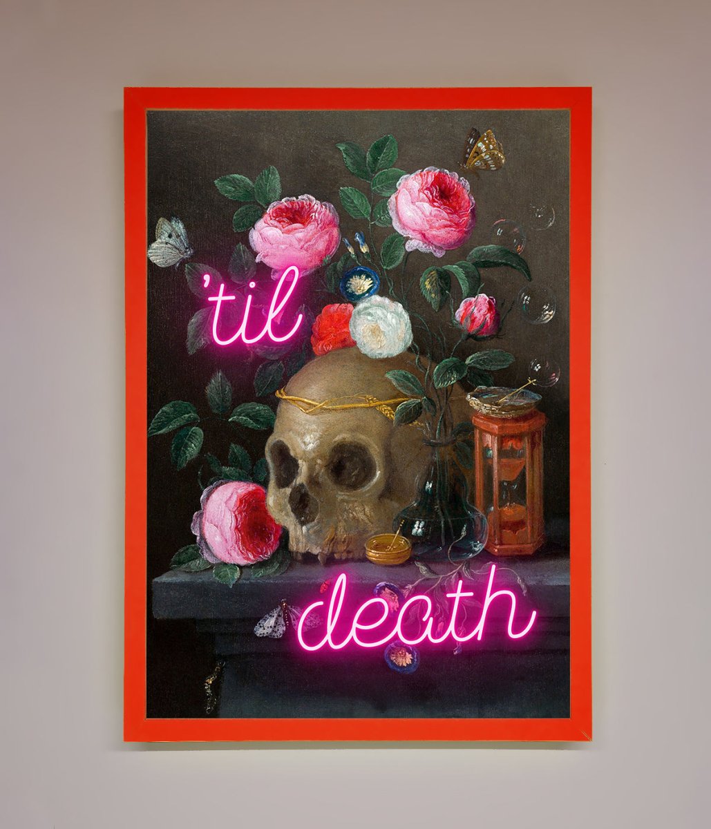 Til Death Skull Framed Wall Art