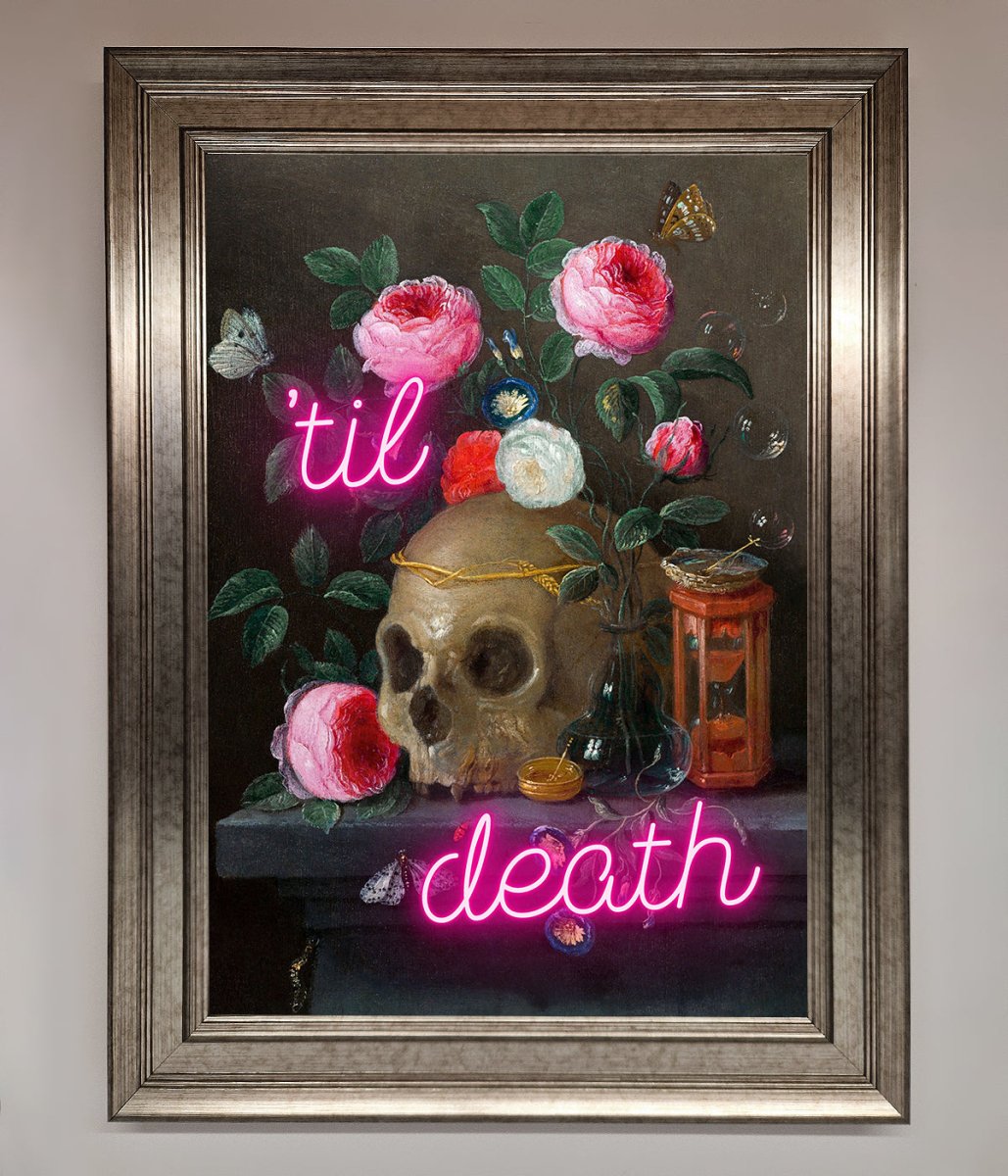 Til Death Skull Framed Wall Art
