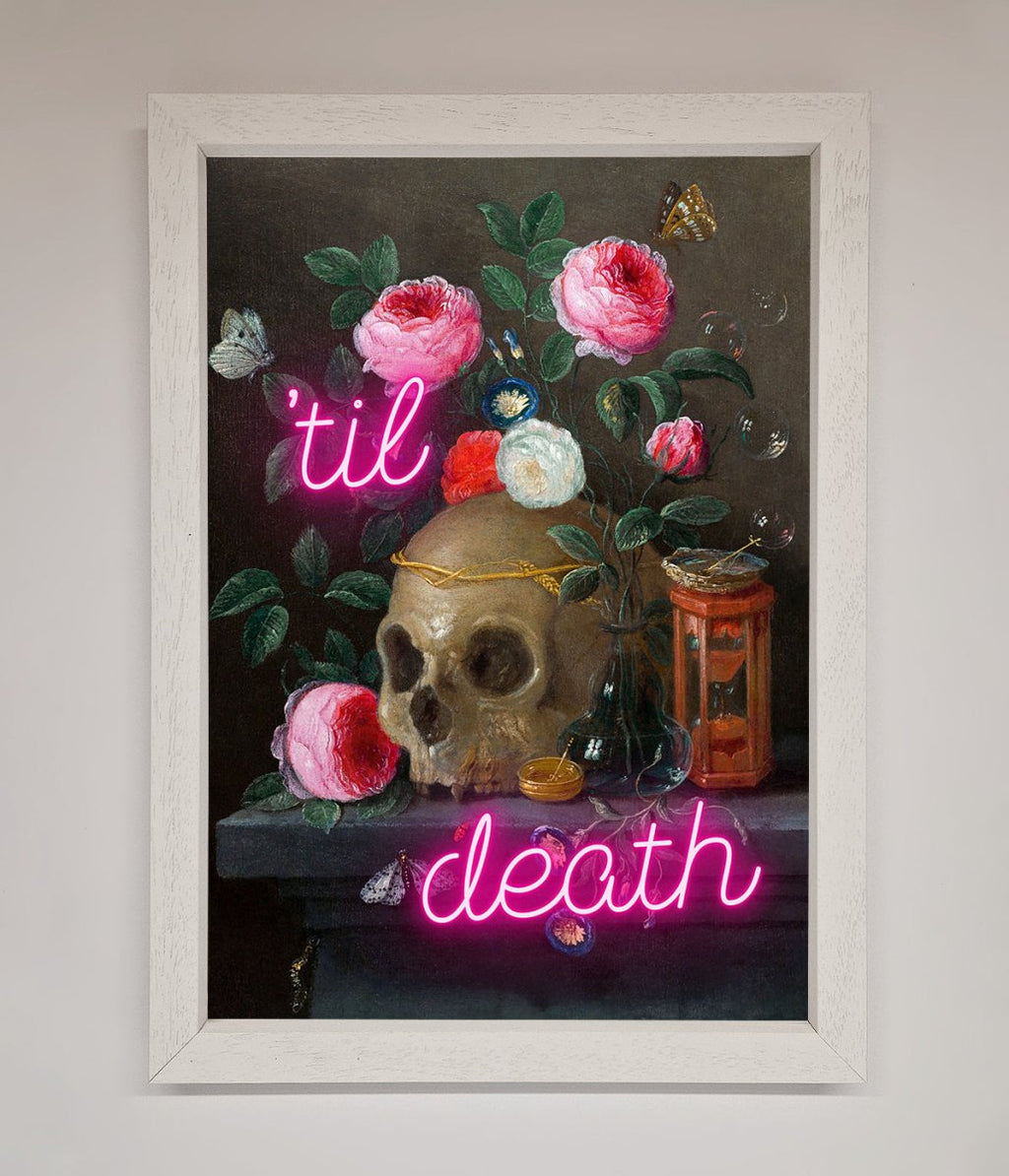 Til Death Skull Framed Wall Art