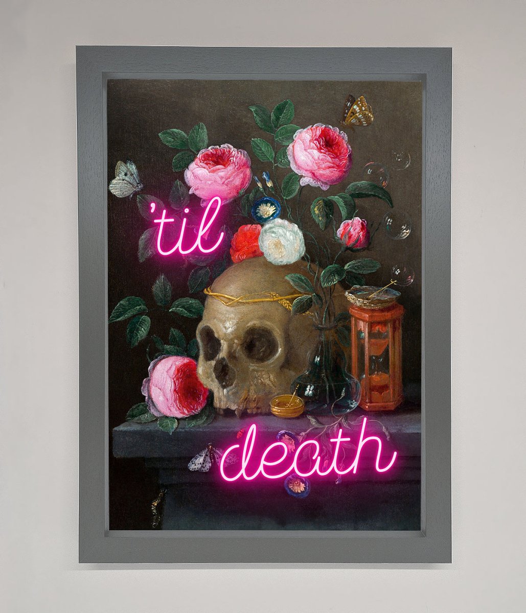 Til Death Skull Framed Wall Art
