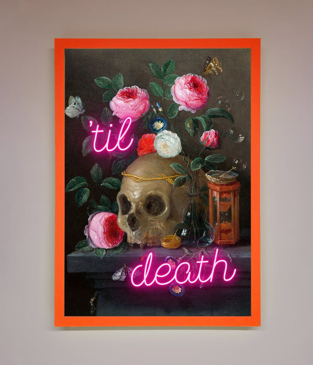 Til Death Skull Framed Wall Art