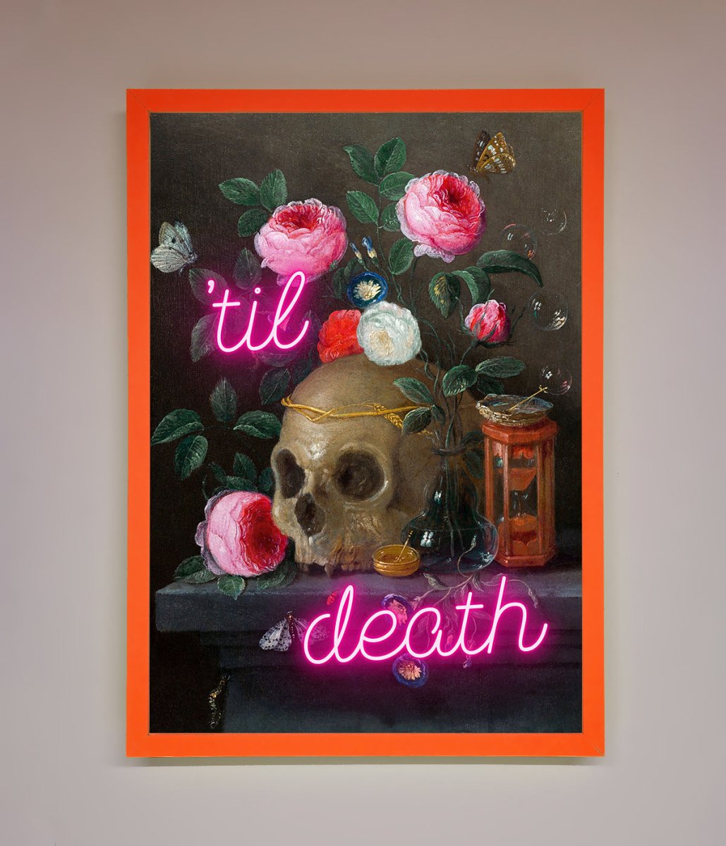 Til Death Skull Framed Wall Art