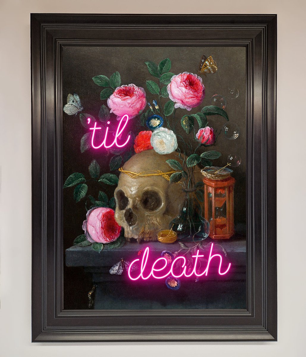 Til Death Skull Framed Wall Art