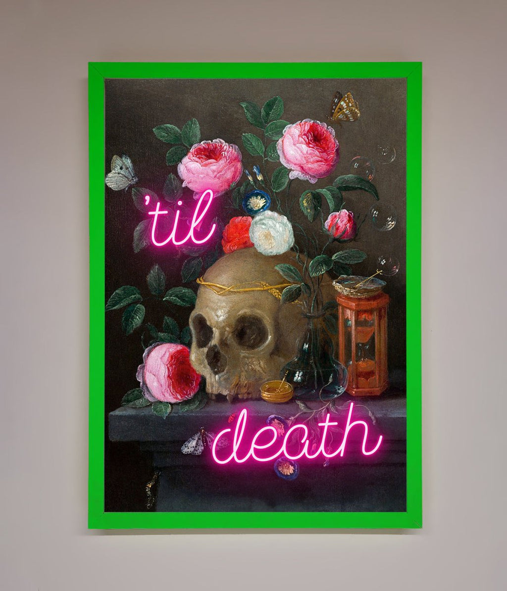 Til Death Skull Framed Wall Art