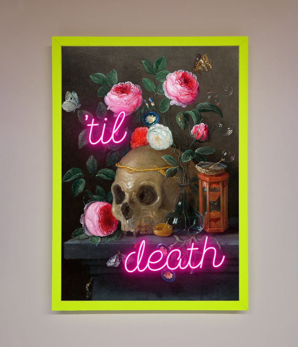 Til Death Skull Framed Wall Art