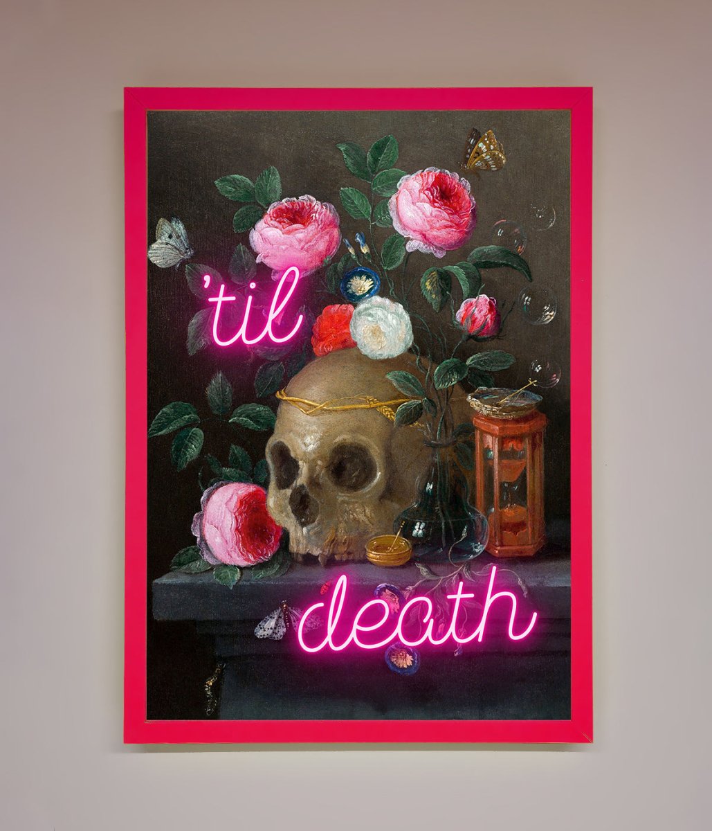 Til Death Skull Framed Wall Art