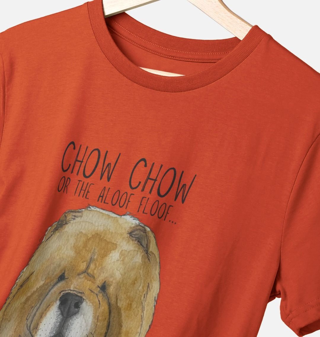 Red Chow Chow Graphic Cotton T-Shirt