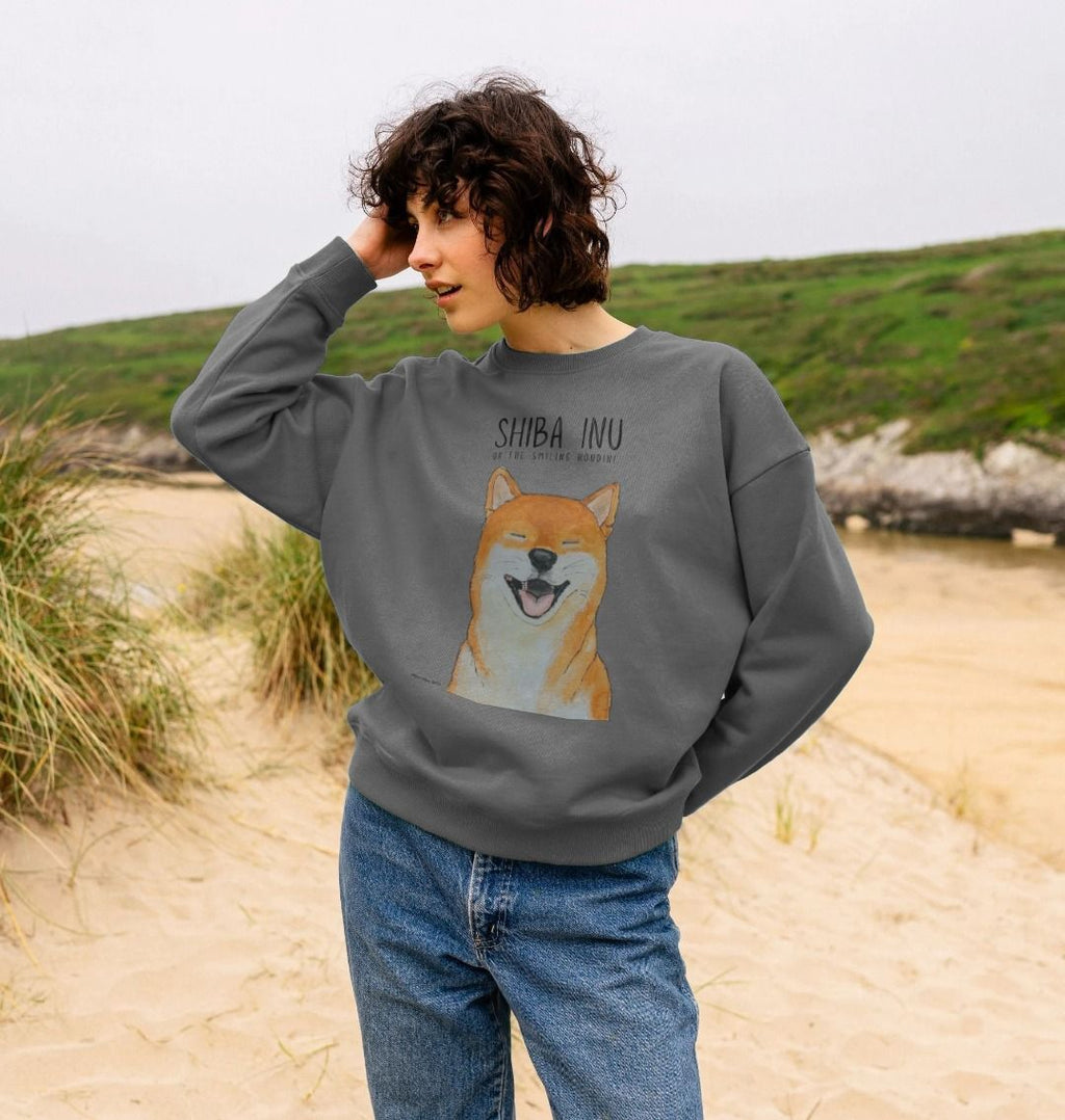 Cuddle Criminal Smiling Shiba Sweatshirt