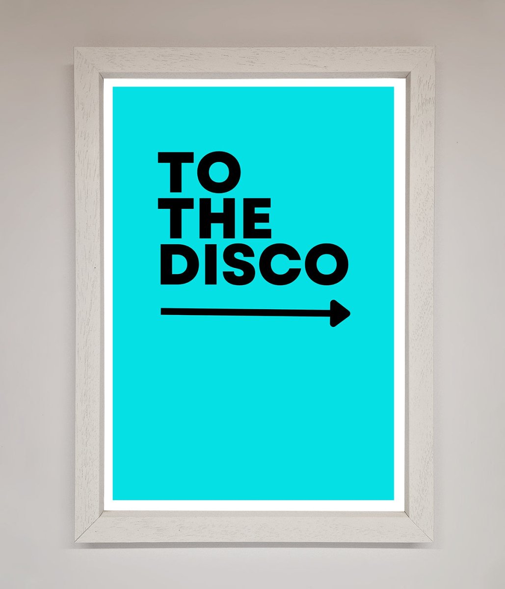 To The Disco Blue Framed Poster