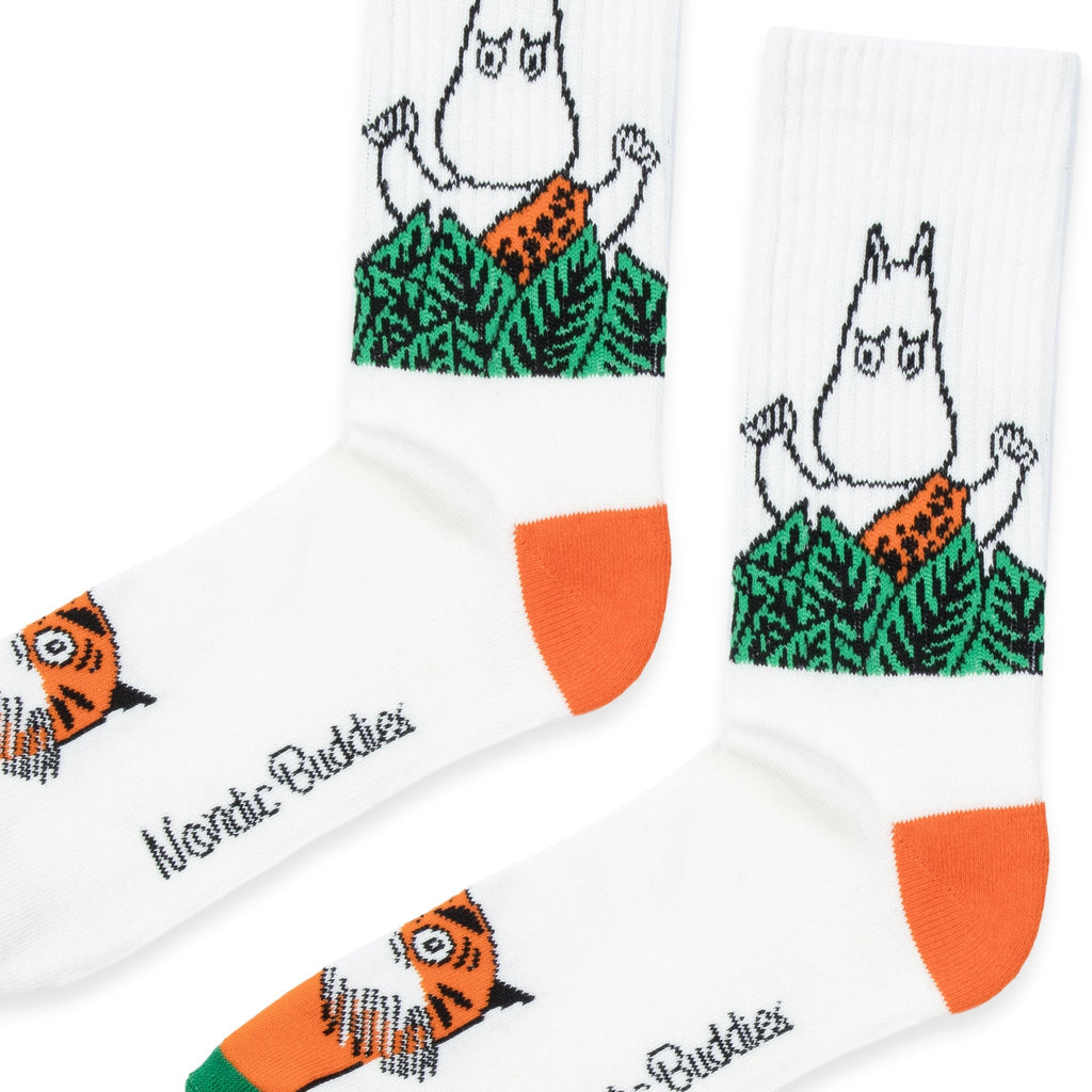 Moomin Jungle Men's Retro Socks - White